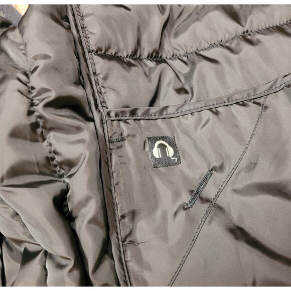 Mercedes Benz Quilted Vest Windbreaker Mens L Mock Neck Full Zip Black Core 365 - Picture 7 of 9